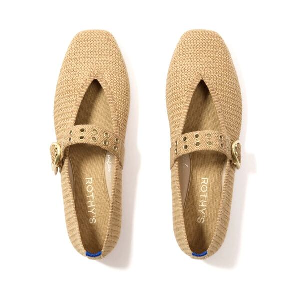 Rothy's Shoes - Rothy's The Max Buckle Mary Jane Tan Woven Size 8